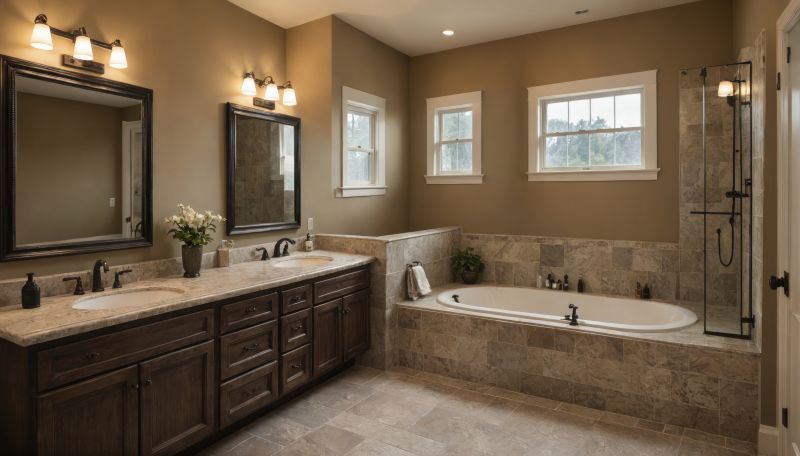 Renovated Master Bath with Double Vanities