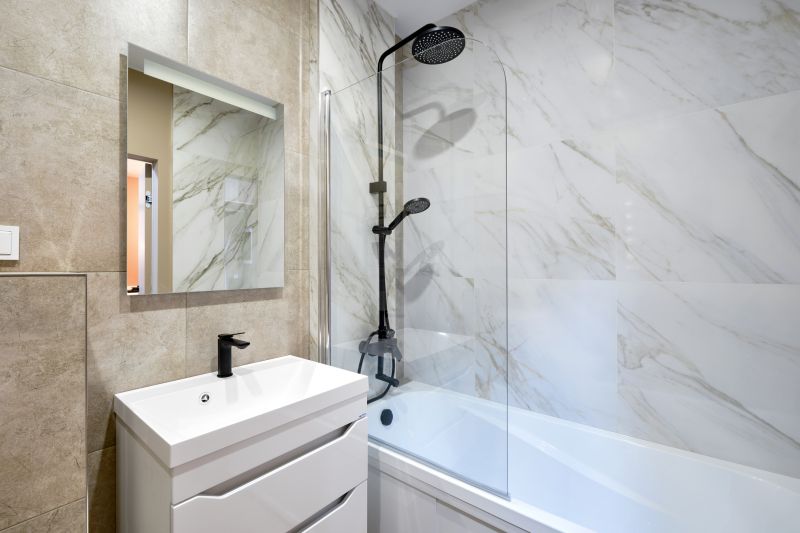 Marble Flooring in Master Bathroom